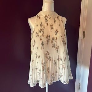 White Floral Summer Blouse